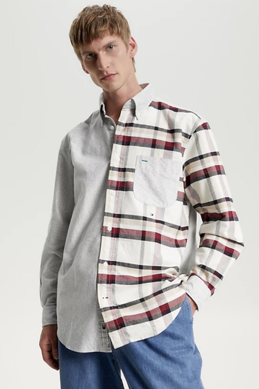 Herren Tommy Hilfiger | Gloabal Stp Check Blocking Shirt