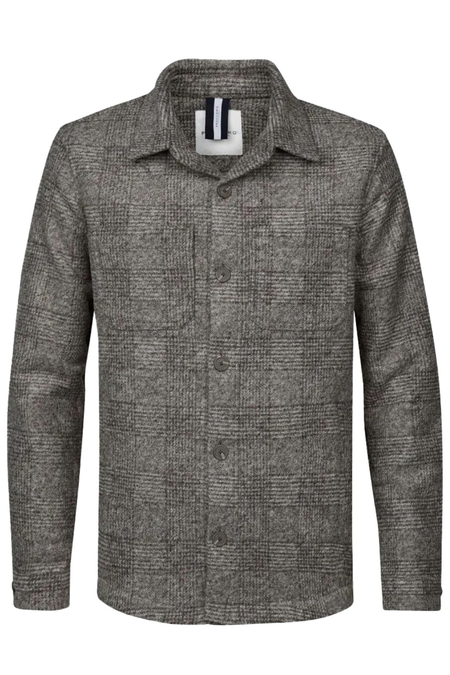 Herren Profuomo | Overshirt Knit Check Brown