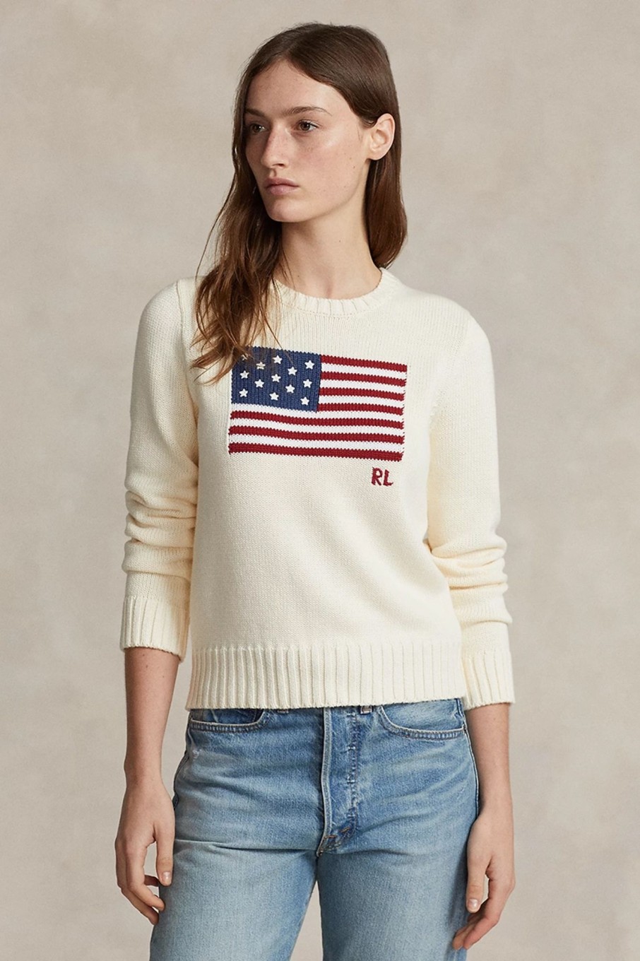 Dames Polo Ralph Lauren | Flag Cn-Long