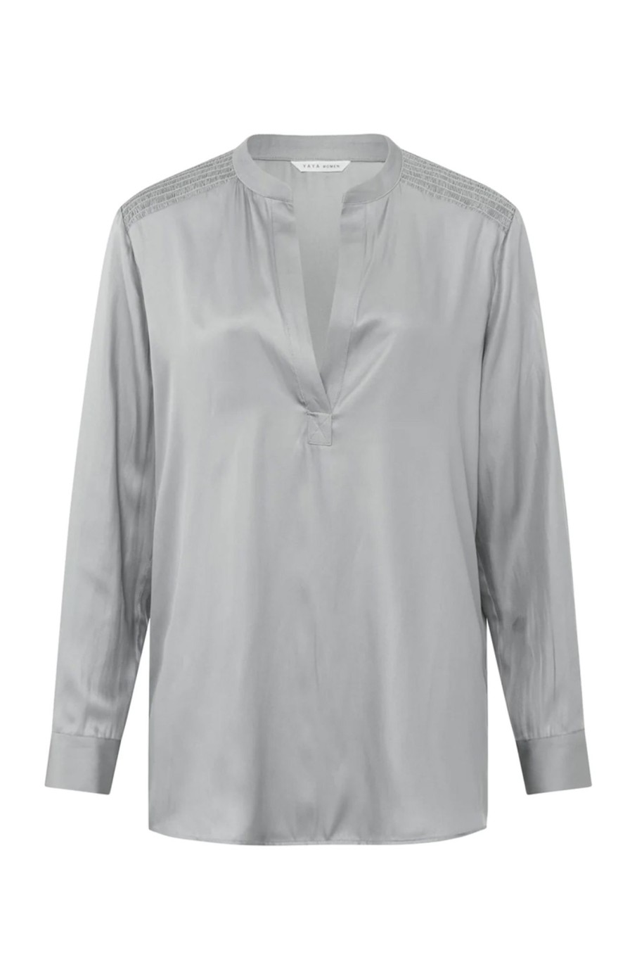 Dames Yaya | Satin Top With V-Neck