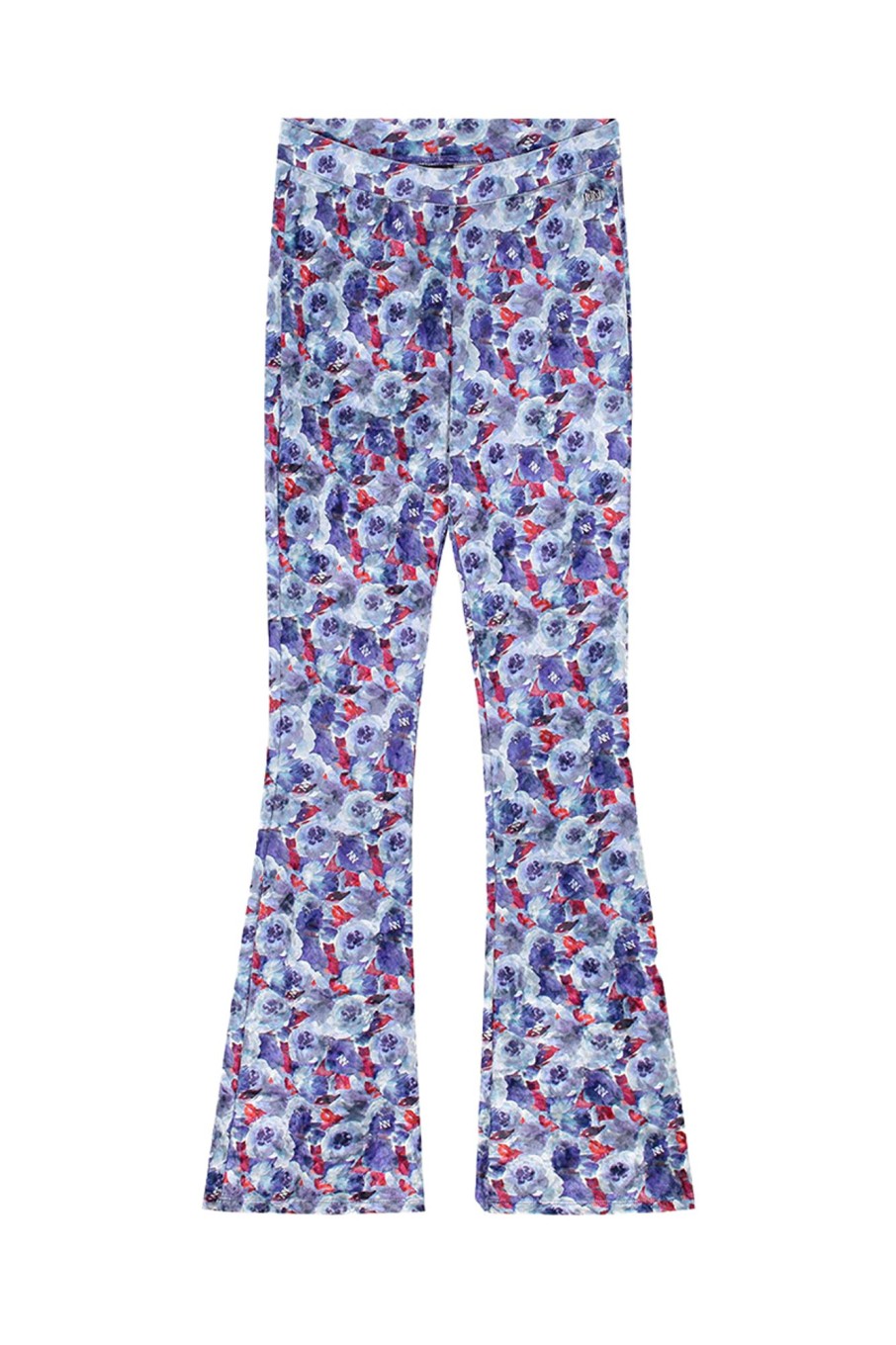 Kids Nik & Nik | Velvet Flower Flared Pants