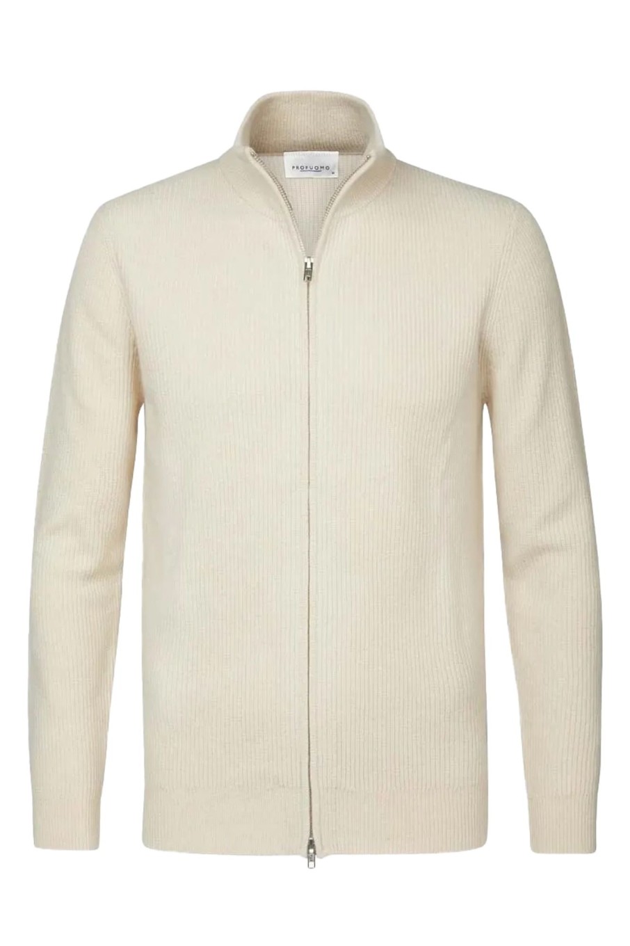 Herren Profuomo | Cardigan Full Zip Off White