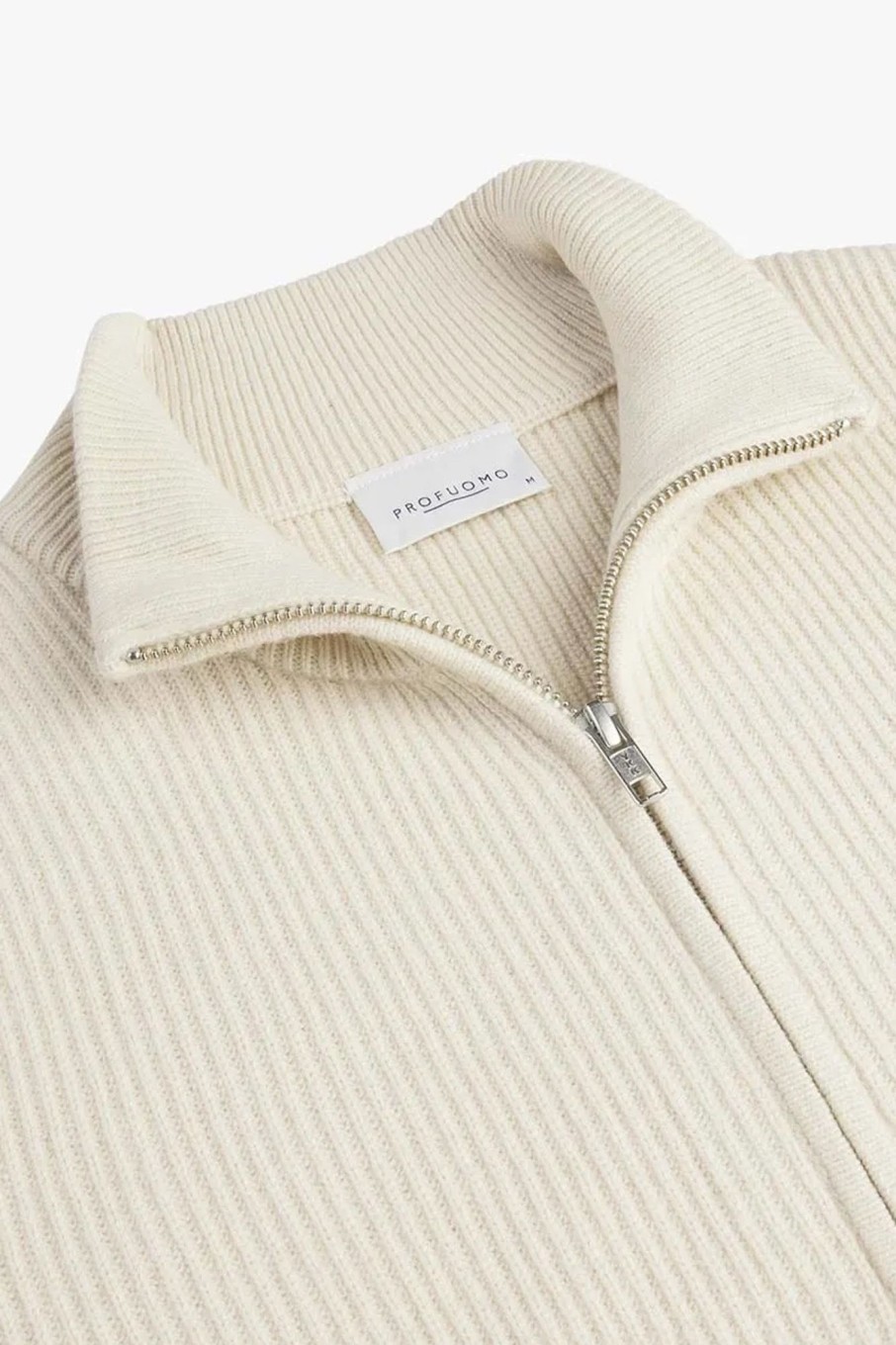 Herren Profuomo | Cardigan Full Zip Off White