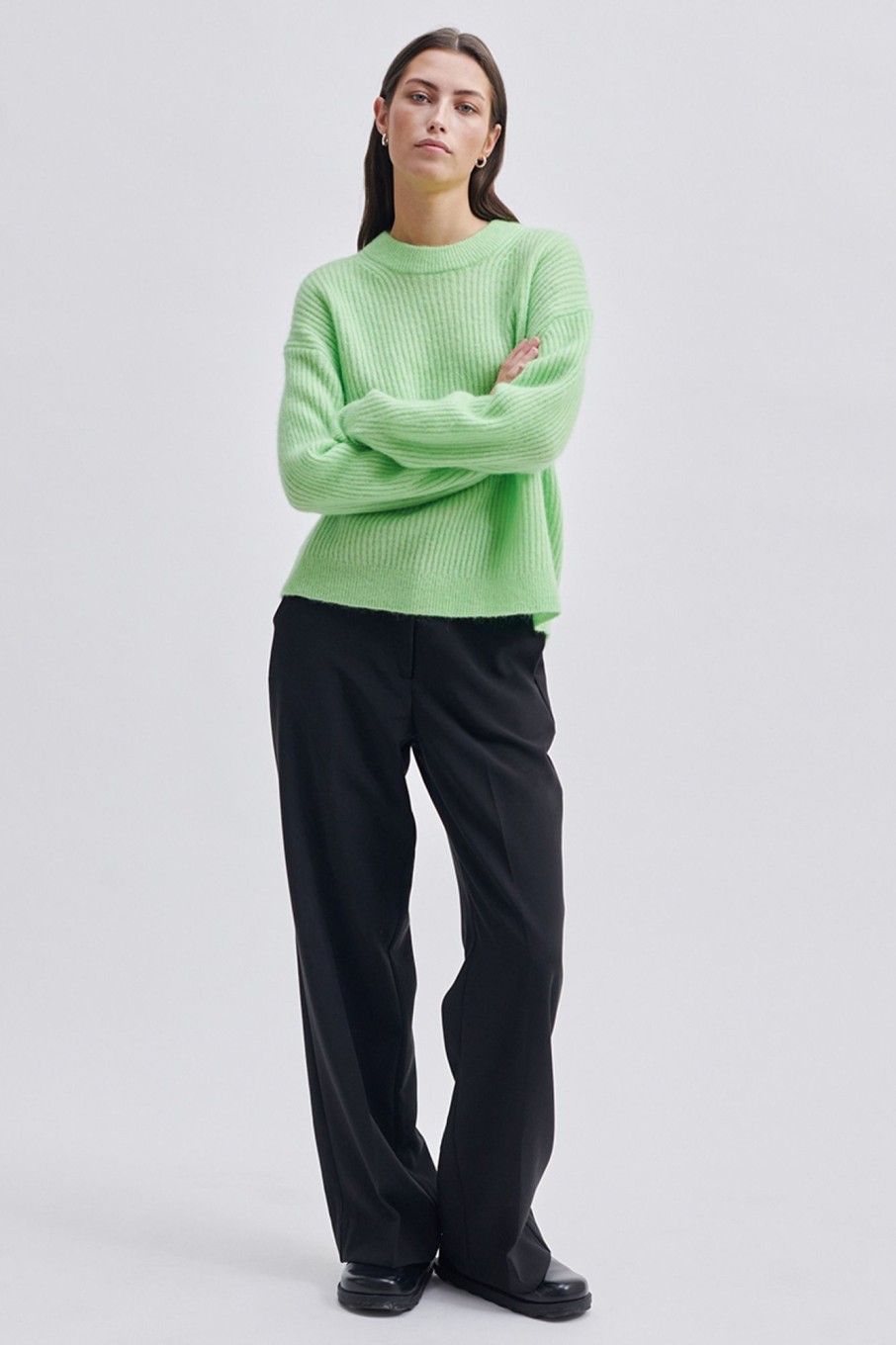 Dames Second Female | Brook Knit Rib O Neck