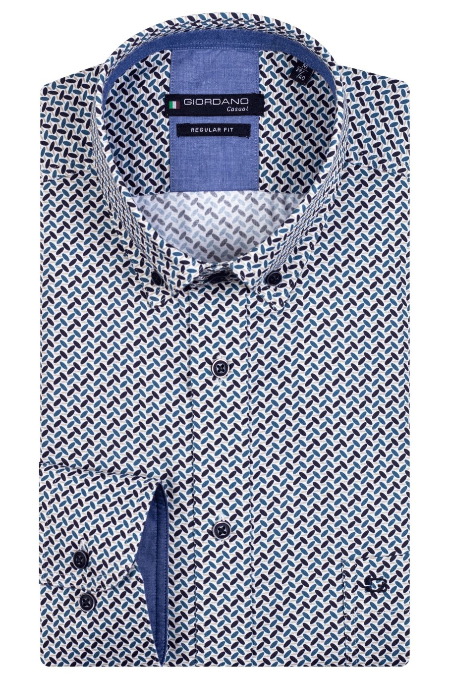 Herren Giordano | Ivy, Ls Button Down Oval Pattern