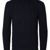 Herren Selected | Slhbrai Ls Knit Cable Roll Neck W