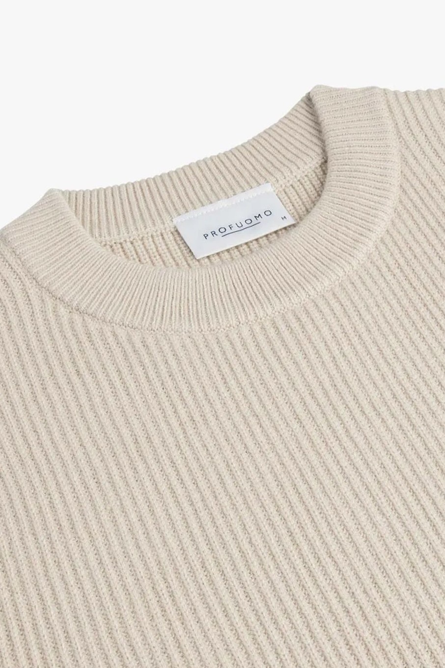 Herren Profuomo | Pullover Crew Neck Beige