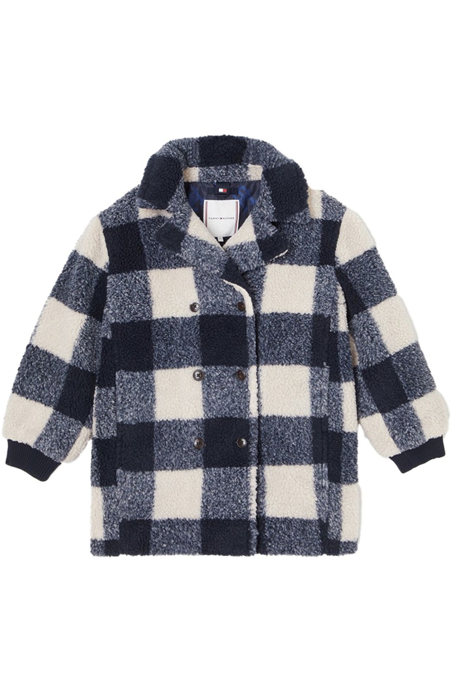 Kids Tommy Hilfiger | Teddy Oversized Gingham Peacoat