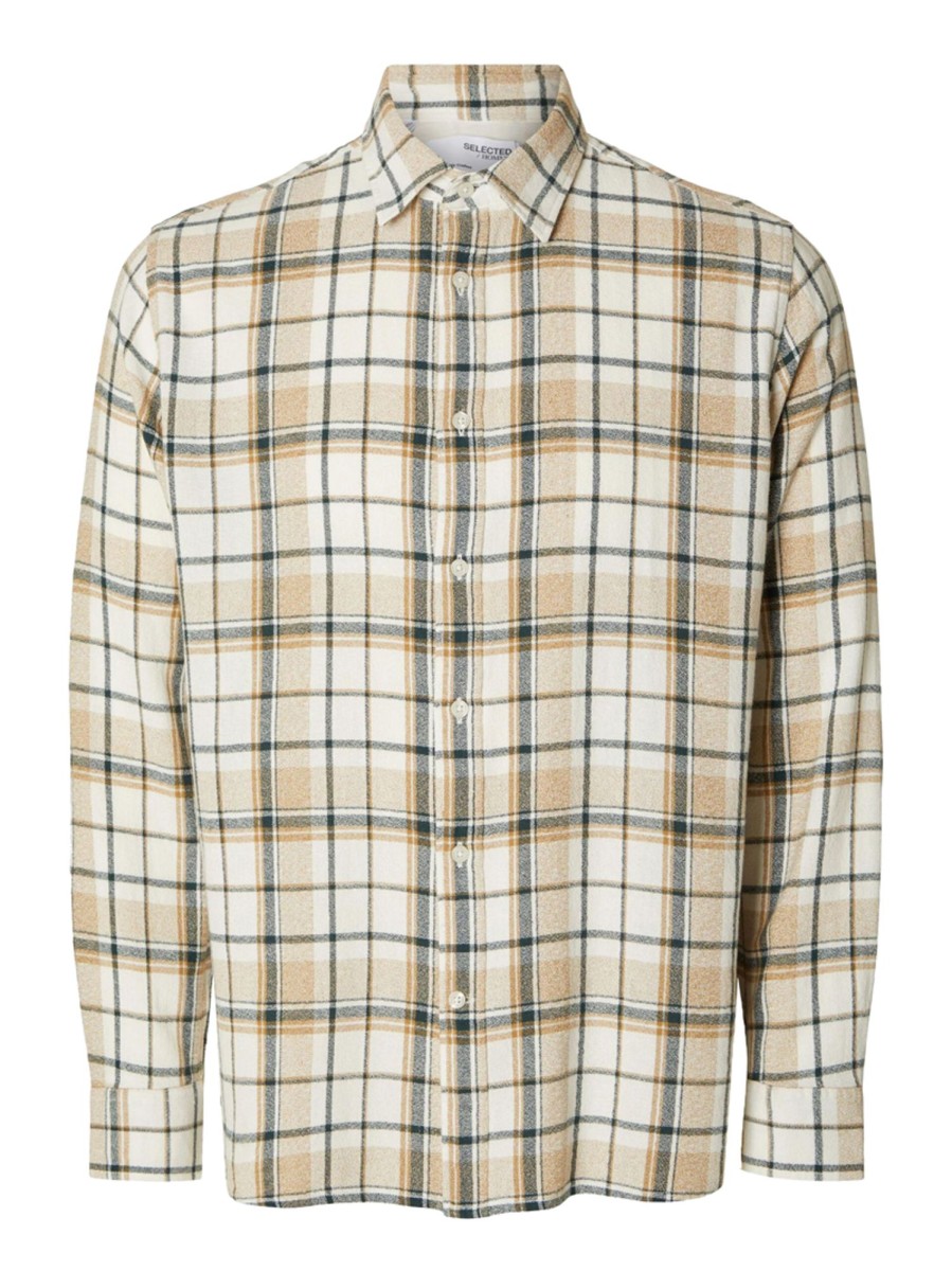 Herren Selected | Slhregowen-Twisted Check Ls Shirt W