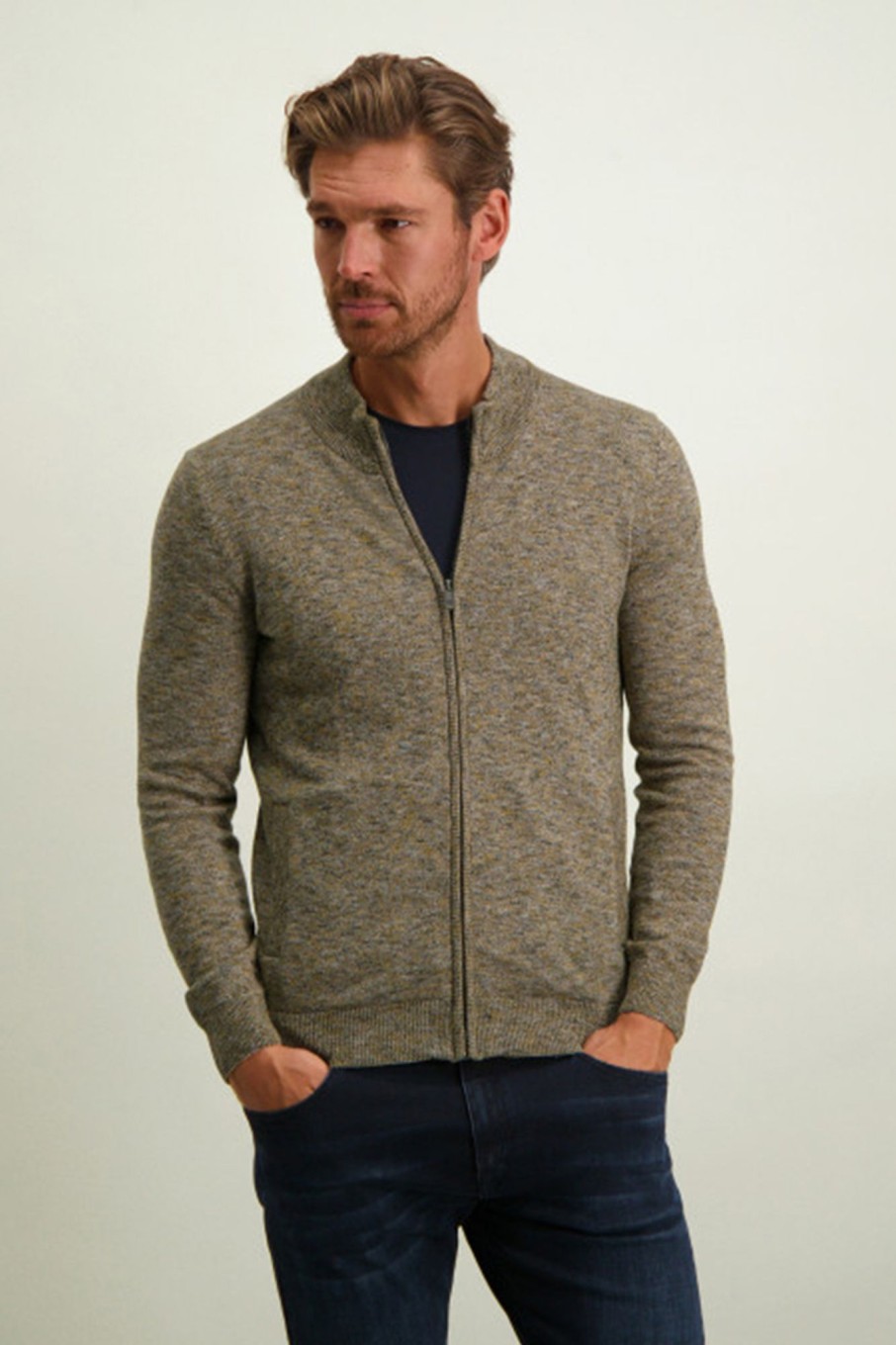 Herren State of Art | Cardigan Plain - Zip