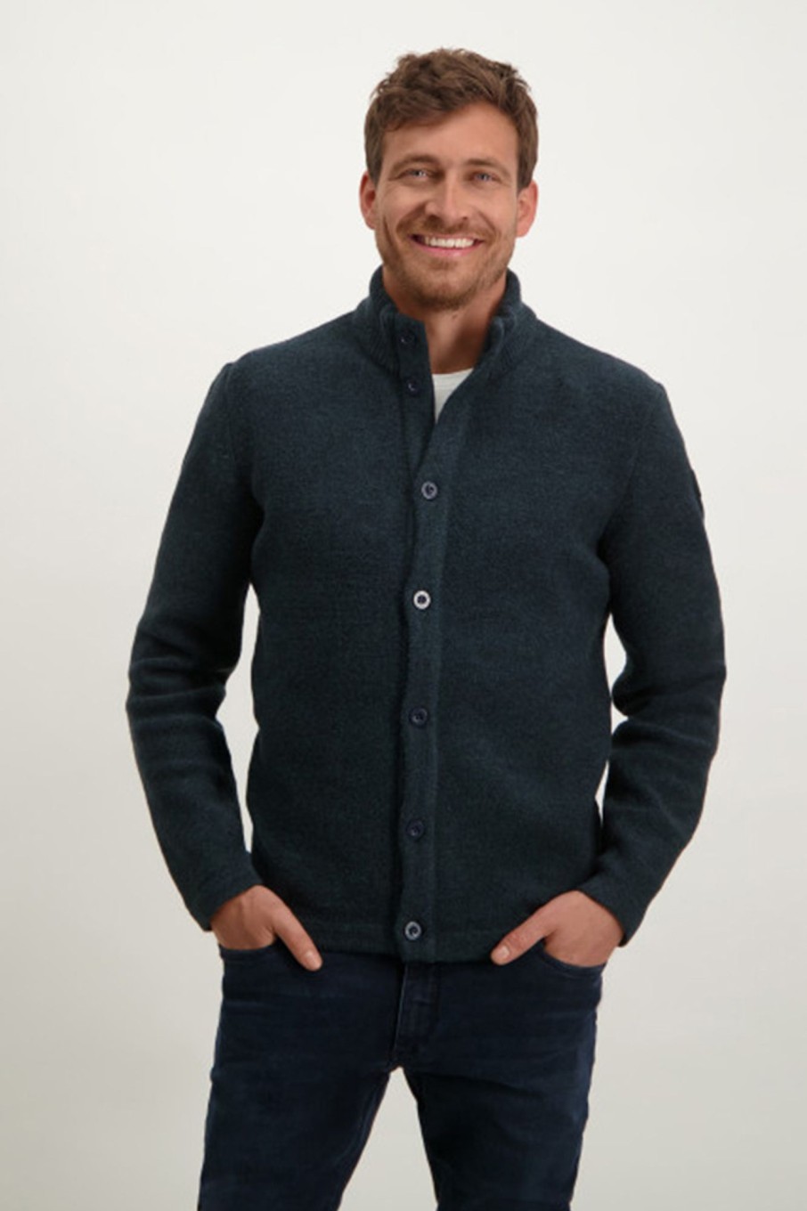 Herren State of Art | Cardigan Plain - Bo