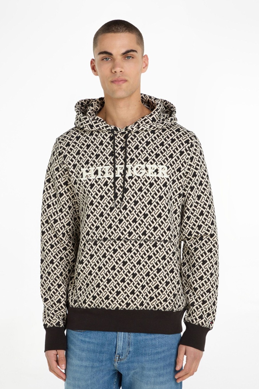 Herren Tommy Hilfiger | Aop Monogram Hoody