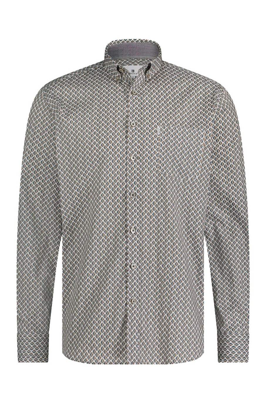 Herren State of Art | Shirt Ls Print Popli