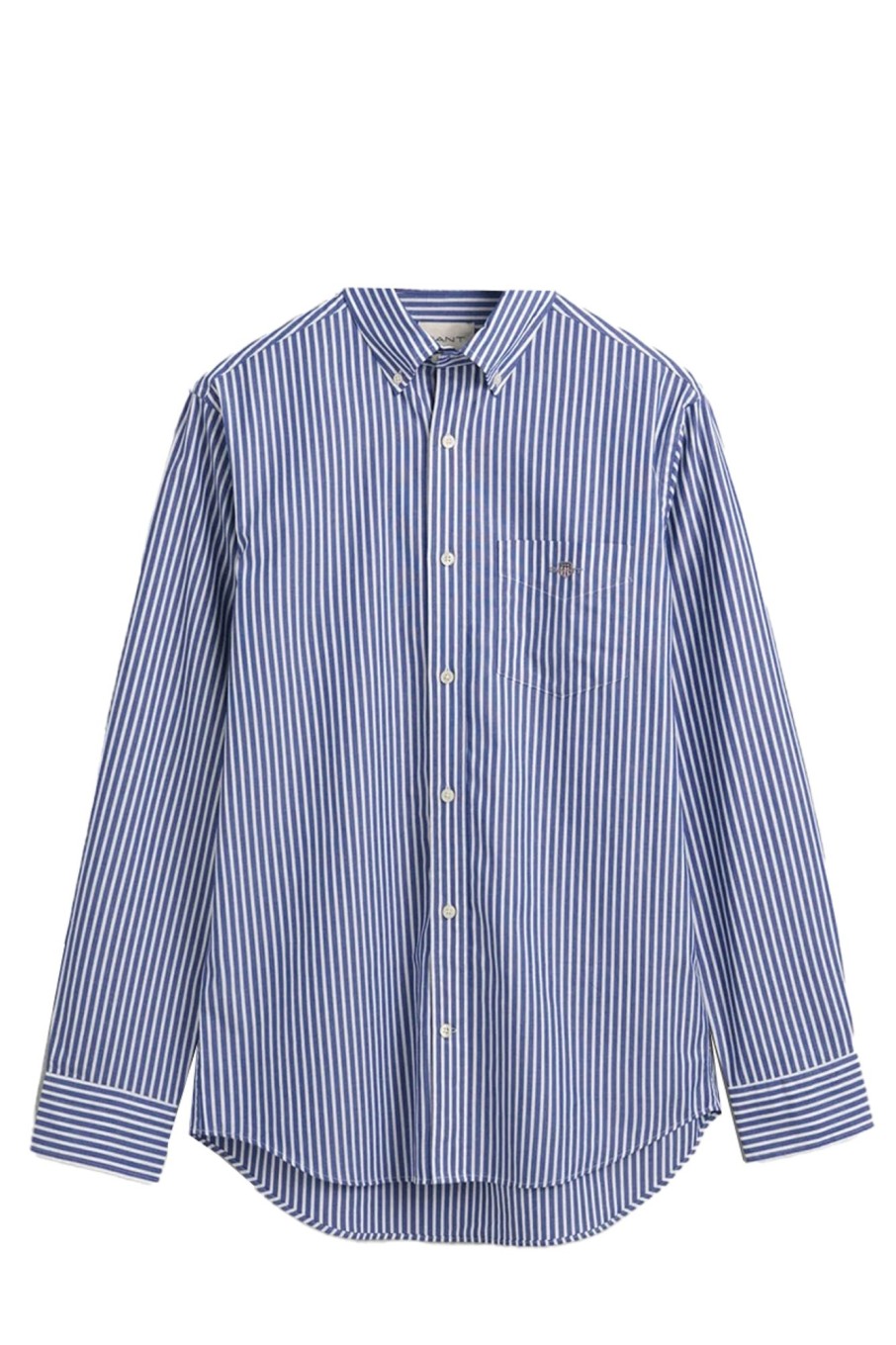 Herren Gant | Reg Poplin Stripe Shirt