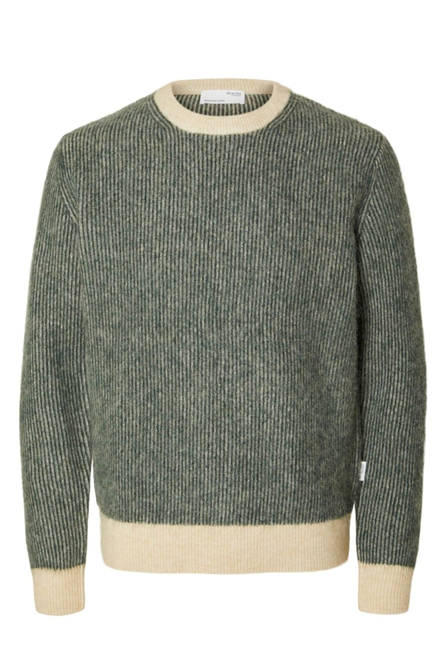 Herren Selected | Slhrai Ls Knit Crew Neck