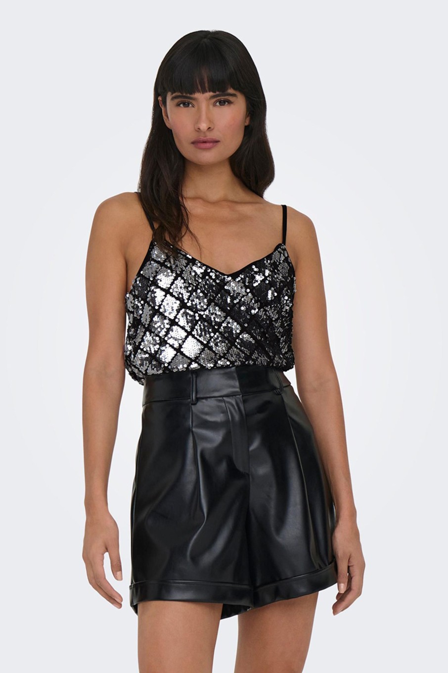 Dames Only | Onlcamilla Strap Sequins Singlet Wv